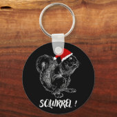 Eichhörnchen - Funny Christmas Design T - Shirt Schlüsselanhänger (Vorderseite)