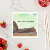 Eichhörnchen für den Spaß der Altersvorsorge Serviette (Beispiel)