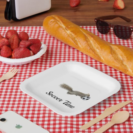 Eichhörnchen-Fußball-Papierteller Pappteller (Picknick)