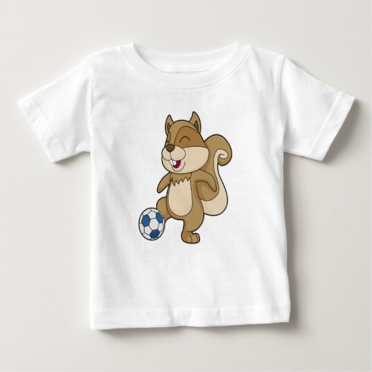 Eichhörnchen Fußballspieler Fußball Baby T-shirt (Vorderseite)