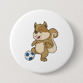 Eichhörnchen Fußballspieler Fußball Button (Vorderseite)