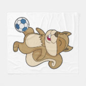 Eichhörnchen Fußballspieler Fußball Fleecedecke (Vorderseite (Horizontal))