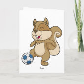 Eichhörnchen Fußballspieler Fußball Karte (Rückseite)