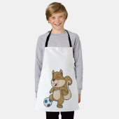 Eichhörnchen Fußballspieler Fußball Schürze (Getragen)