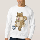 Eichhörnchen Fußballspieler Fußball Sweatshirt (Vorderseite)