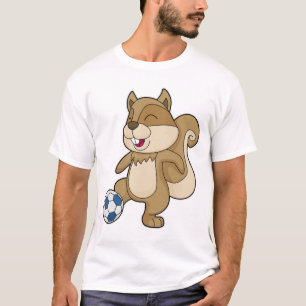 Eichhörnchen Fußballspieler Fußball T-Shirt
