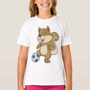 Eichhörnchen Fußballspieler Fußball T-Shirt
