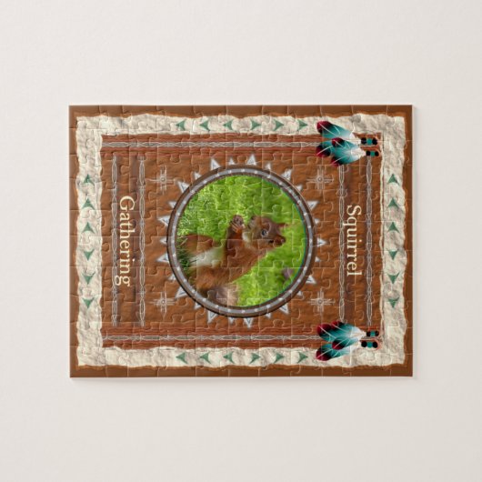 Eichhörnchen - GatheringJigsaw Puzzle w/Geschen (Horizontal)