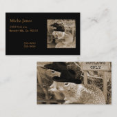 Eichhörnchen-Geächtete im alten Westen Visitenkarte (Vorne/Hinten)