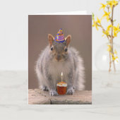 Eichhörnchen-Geburtskarte Karte (Gelbe Blume)