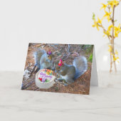 Eichhörnchen-Geburtskarte Karte (Gelbe Blume)