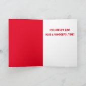 Eichhörnchen geht Nüsse Vatertag Karte (Innenseite)