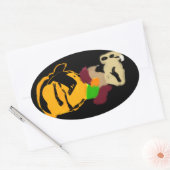 Eichhörnchen gemütlich ovaler aufkleber (Umschlag)