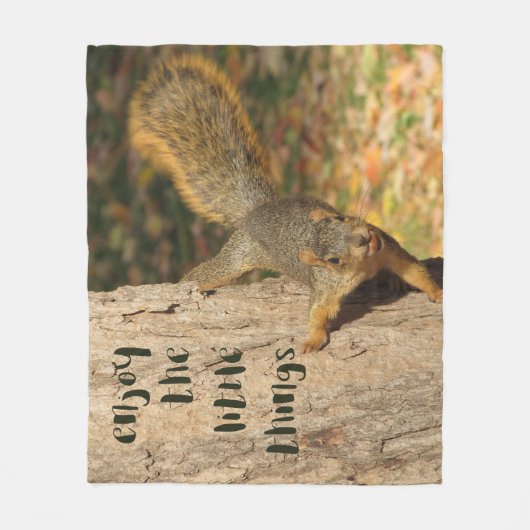 Eichhörnchen Genießen Sie die kleinen Dinge Fleece (Vorderseite)
