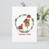 Eichhörnchen Geschenk Dankeschön Karte (Stehend Vorderseite)