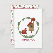 Eichhörnchen Geschenk Dankeschön Karte (Vorne/Hinten)