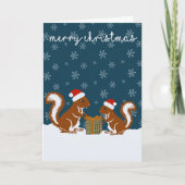 Eichhörnchen Geschenk Weihnachtskarte Dankeskarte (Vorderseite)