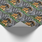 Eichhörnchen Geschenkpapier (Ecke)