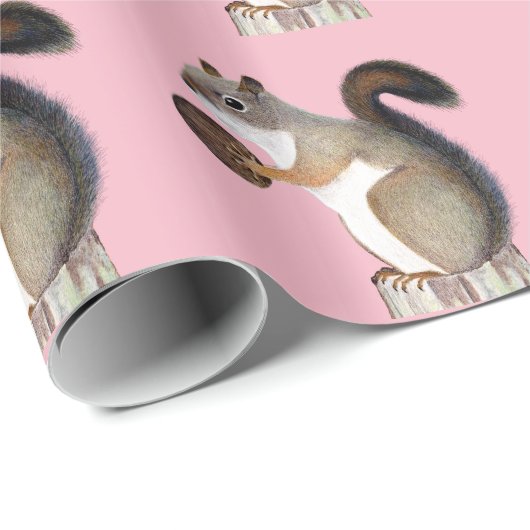 Eichhörnchen Geschenkpapier (Rolleneckpunkt)