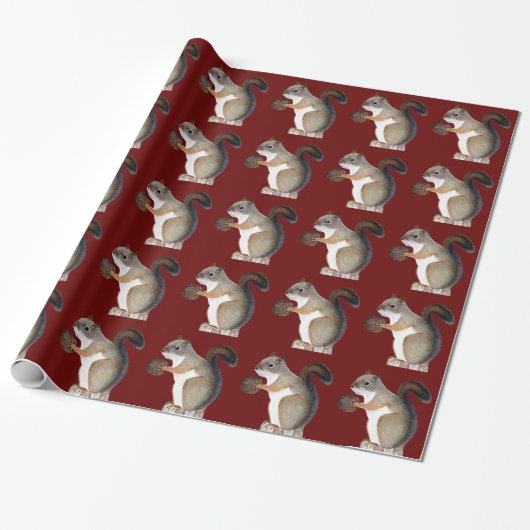 Eichhörnchen Geschenkpapier (Ungerollt)