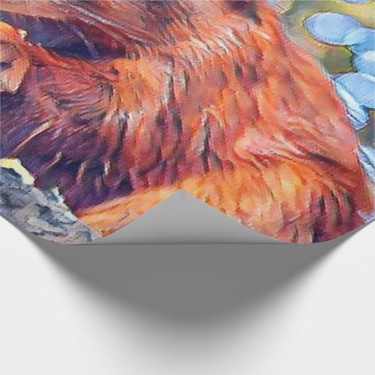 Eichhörnchen Geschenkpapier (Ecke)