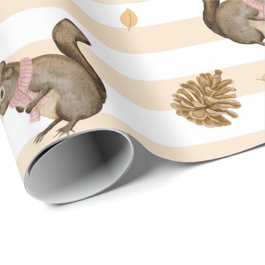 Eichhörnchen Geschenkpapier (Rolleneckpunkt)