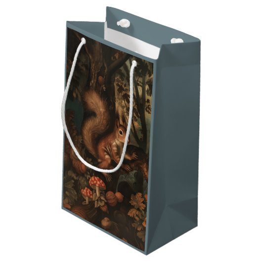 Eichhörnchen - Geschenktasche Kleine Geschenktüte (Rückseite Schrägansicht)