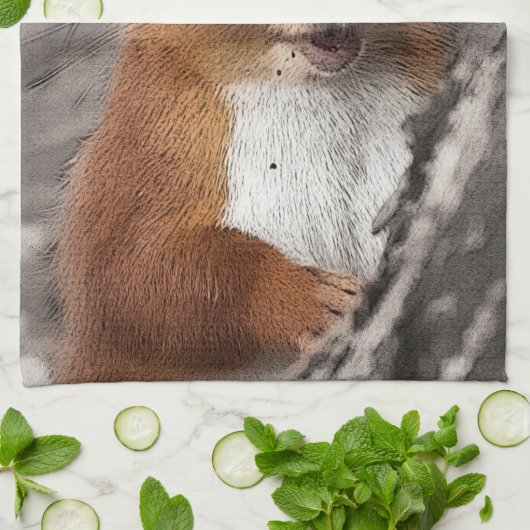 Eichhörnchen-Geschirrtuch Geschirrtuch (Gefaltet)