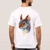 Eichhörnchen-Gesichtskunst T-Shirt (Rückseite)