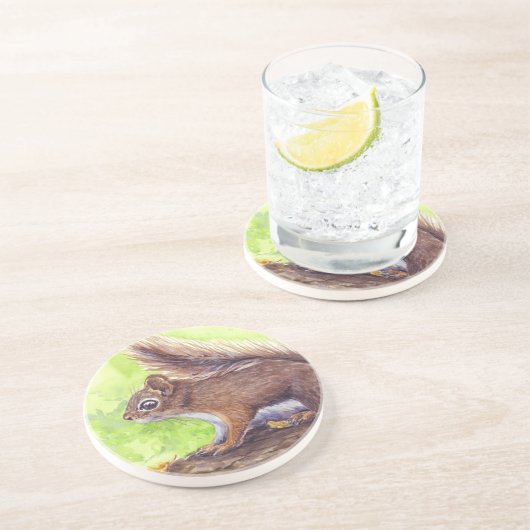 Eichhörnchen Getränkeuntersetzer (Seite)