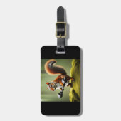 Eichhörnchen Gewichte heben Gepäckanhänger (Vorderseite vertikal)