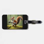 Eichhörnchen Gewichte heben Gepäckanhänger (Rückseite horizontal)