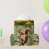 Eichhörnchen Gewichte heben Geschenkpapier