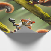 Eichhörnchen Gewichte heben Geschenkpapier