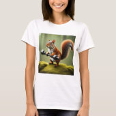 Eichhörnchen Gewichte heben T-Shirt (Vorderseite)