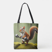 Eichhörnchen Gewichte heben Tasche (Rückseite)