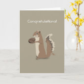 Eichhörnchen Glückwunschkarte Karte (Gelbe Blume)