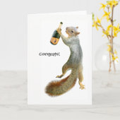 Eichhörnchen Glückwunschkarte Karte (Gelbe Blume)