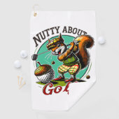 Eichhörnchen Golfers Freude Golfhandtuch (Insitu)