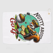 Eichhörnchen Golfers Freude Golfhandtuch (Horizontal)