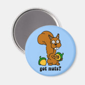 Eichhörnchen got Nüsse Magnet (Vorderseite/Rückseite)