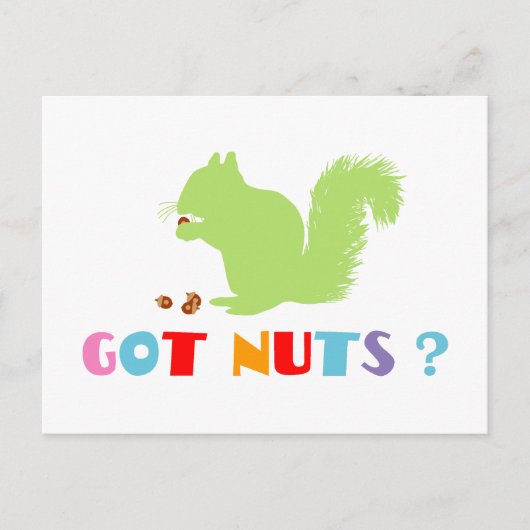 Eichhörnchen Got Nüsse? Postkarte (Vorderseite)