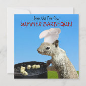 Eichhörnchen GRILLEN Einladungen (Vorderseite)