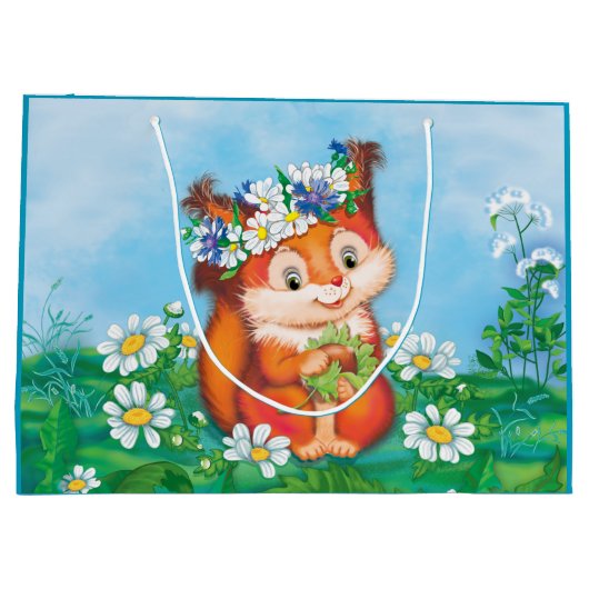 Eichhörnchen Große Geschenktüte (Rückseite)