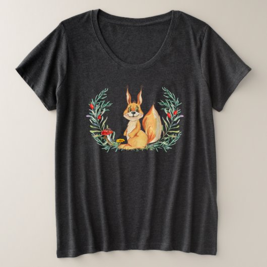 Eichhörnchen Große Größe T-Shirt (Design vorne)