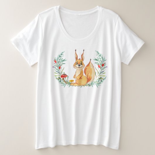 Eichhörnchen Große Größe T-Shirt (Design vorne)