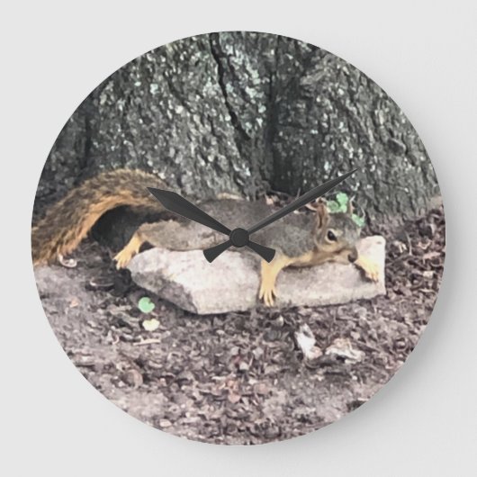 Eichhörnchen Große Wanduhr (Vorderseite)