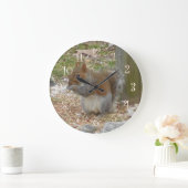 Eichhörnchen Große Wanduhr (Zuhause)