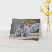 Eichhörnchen-Grußkarte Karte (Gelbe Blume)