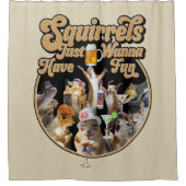 Eichhörnchen haben nur Spaß Duschvorhang (Vorderseite)